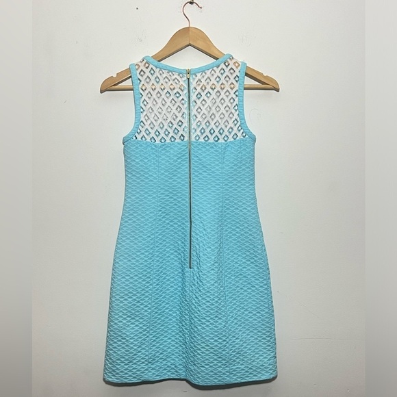 Lily PULITZER Shift Dress Women’s size XS Blue with Lace Trim Wedding Guest - Picture 3 of 12
